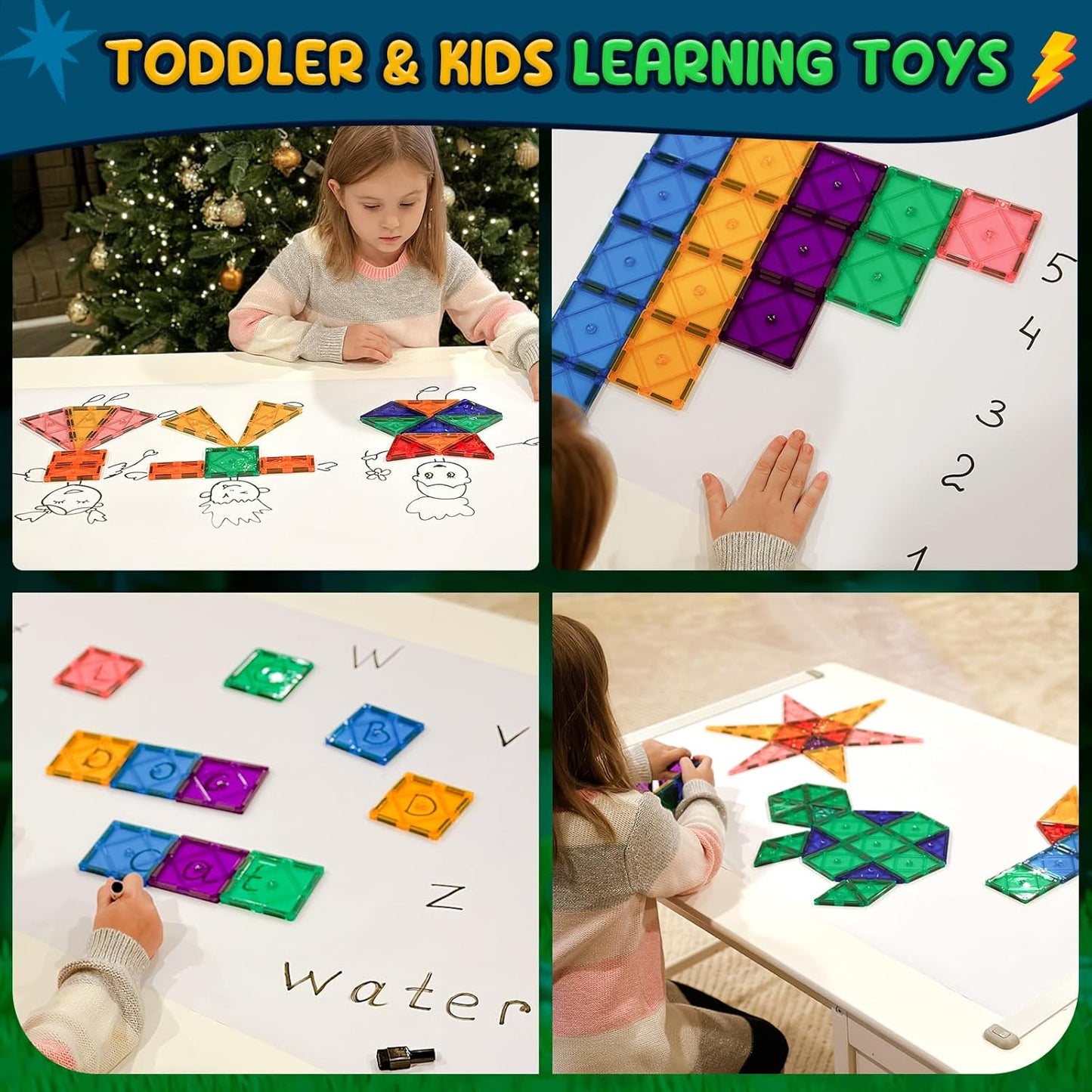 Soyee Bloques de construcción magnéticos para niños de 3 a 12 años, juguetes educativos STEM para niñas y niños, juguetes sensoriales para niños con autismo, imprescindibles en el aula