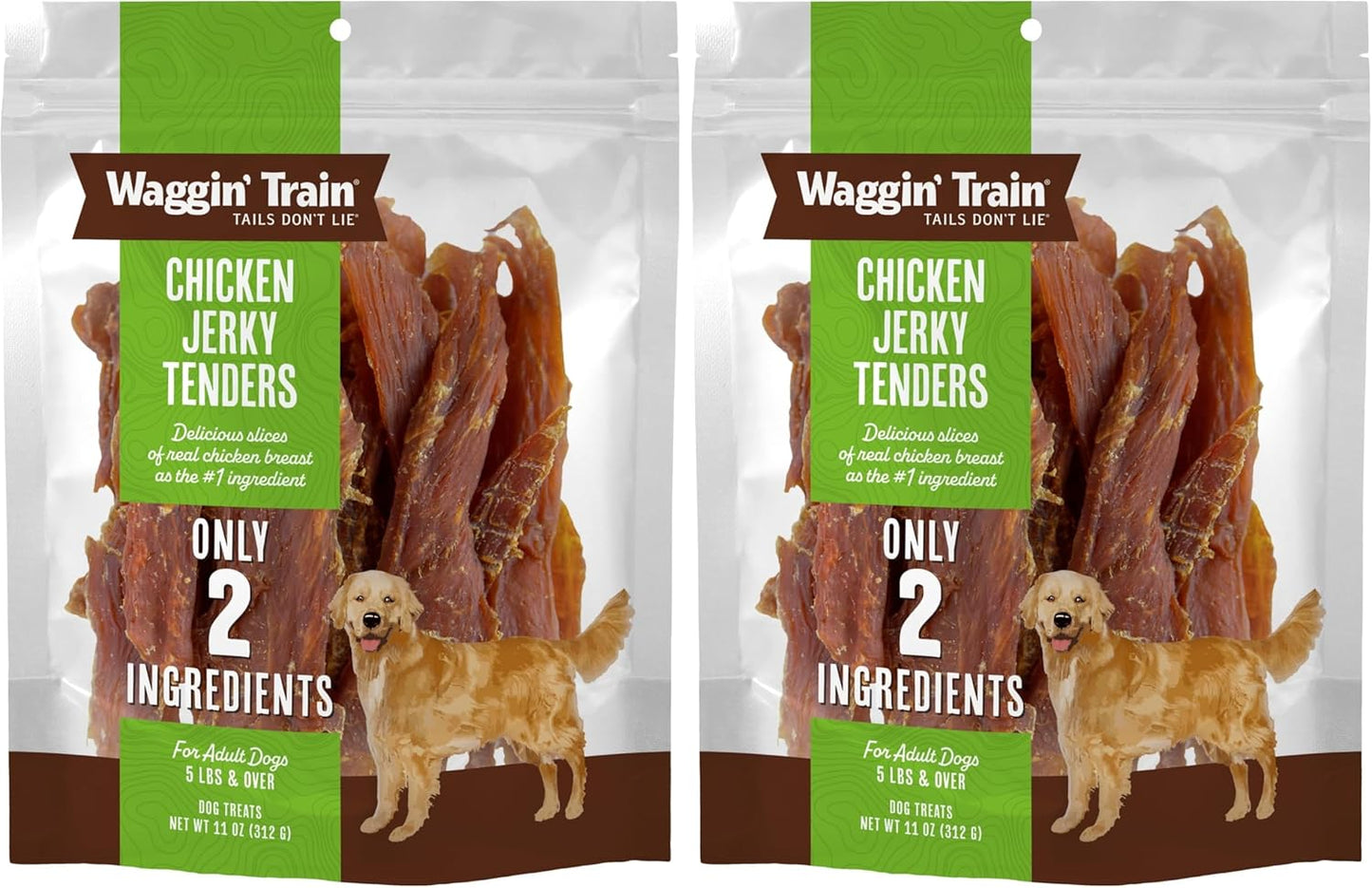 Waggin' Train Golosinas para perros, sin granos, ingredientes l...