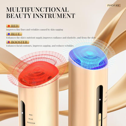 PHOFAY Dispositivo facial 3 en 1, gel a juego de 1.4 onzas. Disposi...