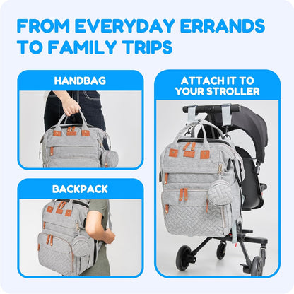 Pañaleras para Bebe - Mochila Orian para pañales con cambiador de b...