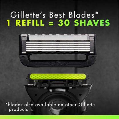 Gillette - Maquinilla de afeitar para hombre de GilletteLabs con barra exfoliante, kit de afeitado para hombre, incluye 1 mango, 4 recambios de hoja de afeitar, 1 soporte magnético de alta calidad