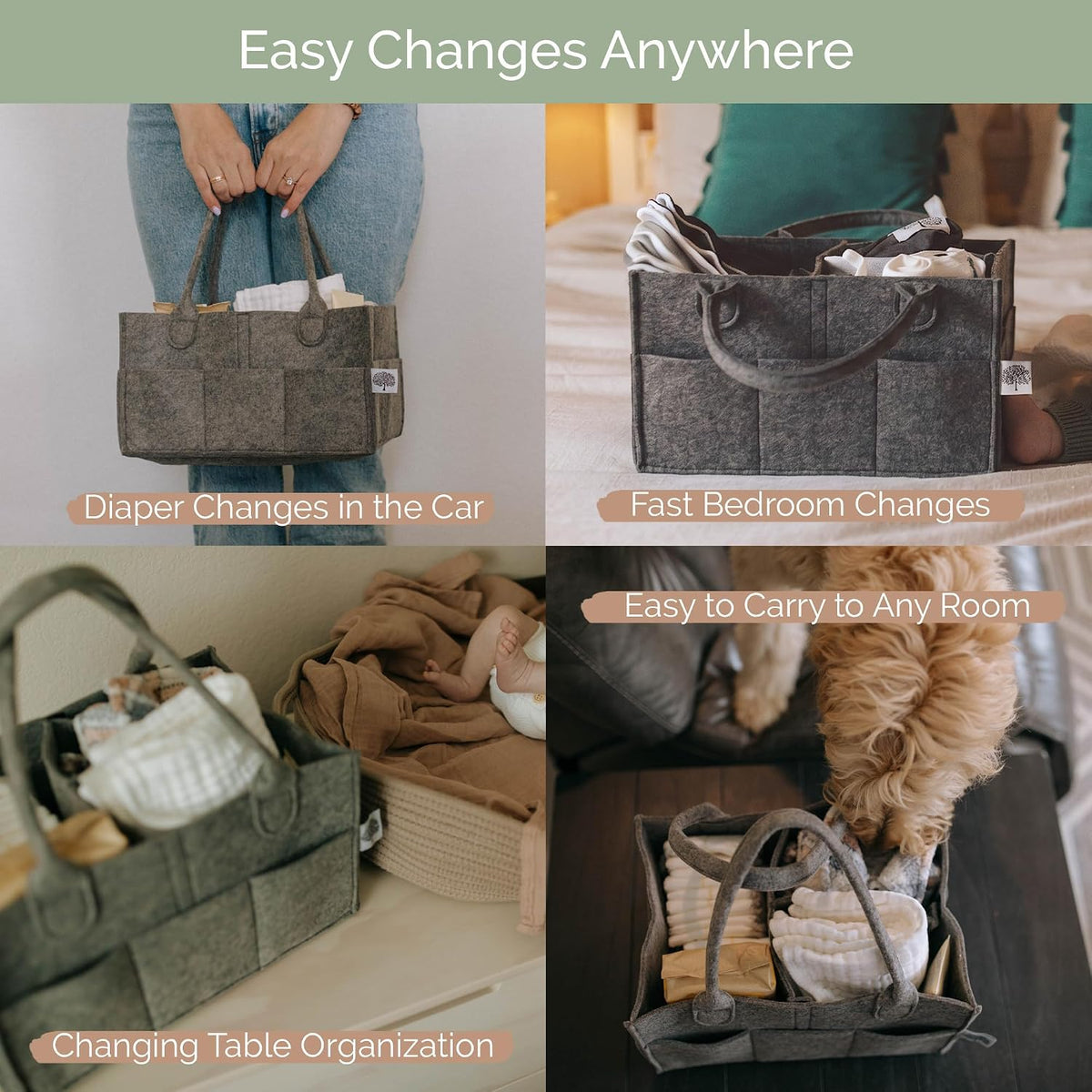 Parker Baby Co.: organizador de pañales para bebé, contenedor para...