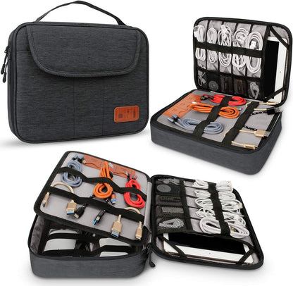 HOLIMET Bolsa organizadora de cables, bolsa de accesorios electróni...