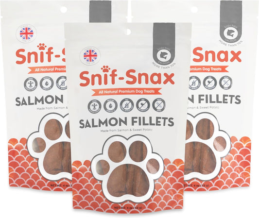 Snif-Snax Filetes de salmón para perros, paquete de 3 \u2013 Entren...