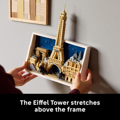 LEGO Architecture París – Juego de construcción de la Ciudad del Amor para adultos - Decoración DIY para oficina o dormitorio para mujeres y hombres, edades 18+ - Estructura ensamblable para colgar o