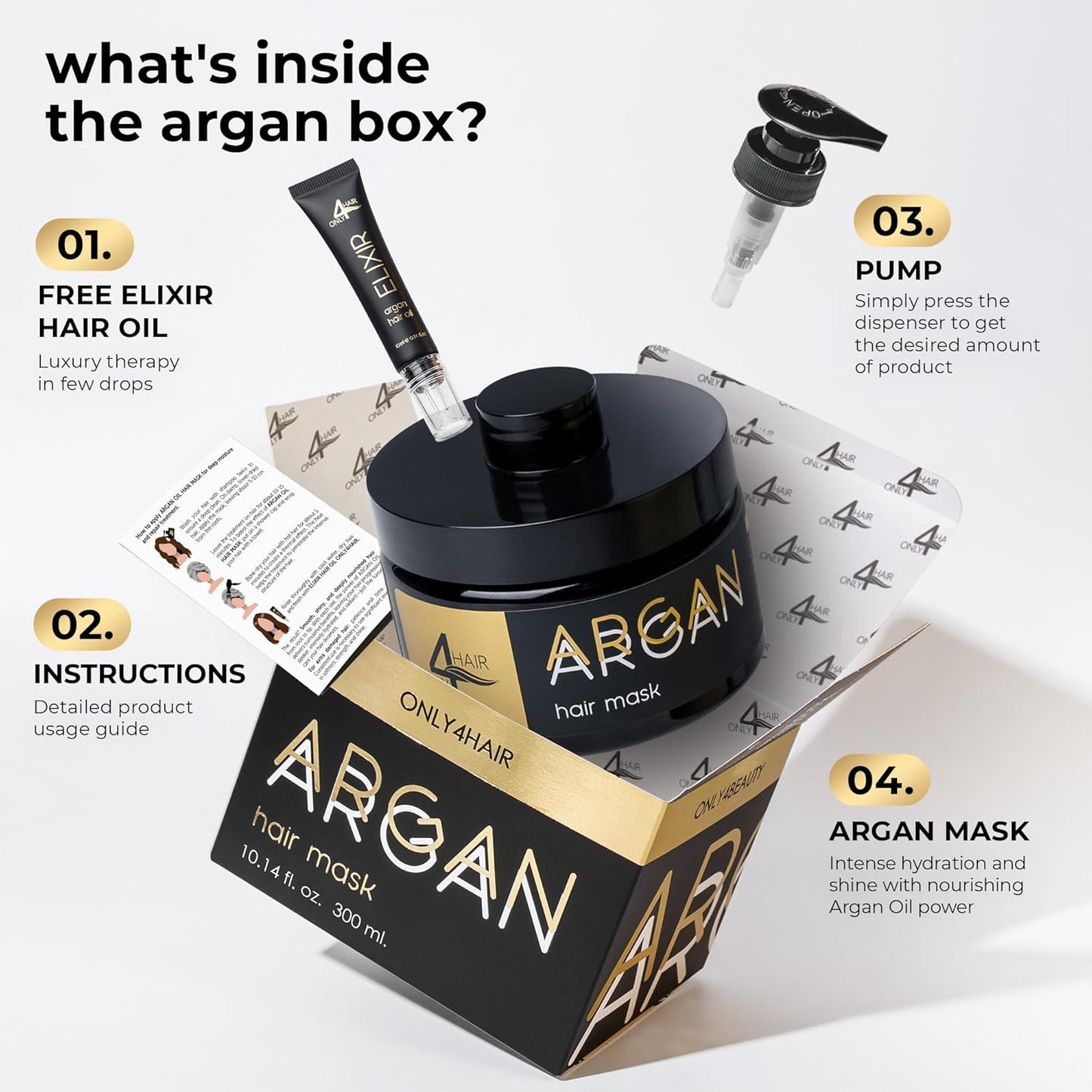 ONLY4HAIR Mascarilla reparadora capilar con aceite de argán