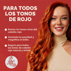 Luseta - Juego de champú y acondicionador para cabello rojo para tr...