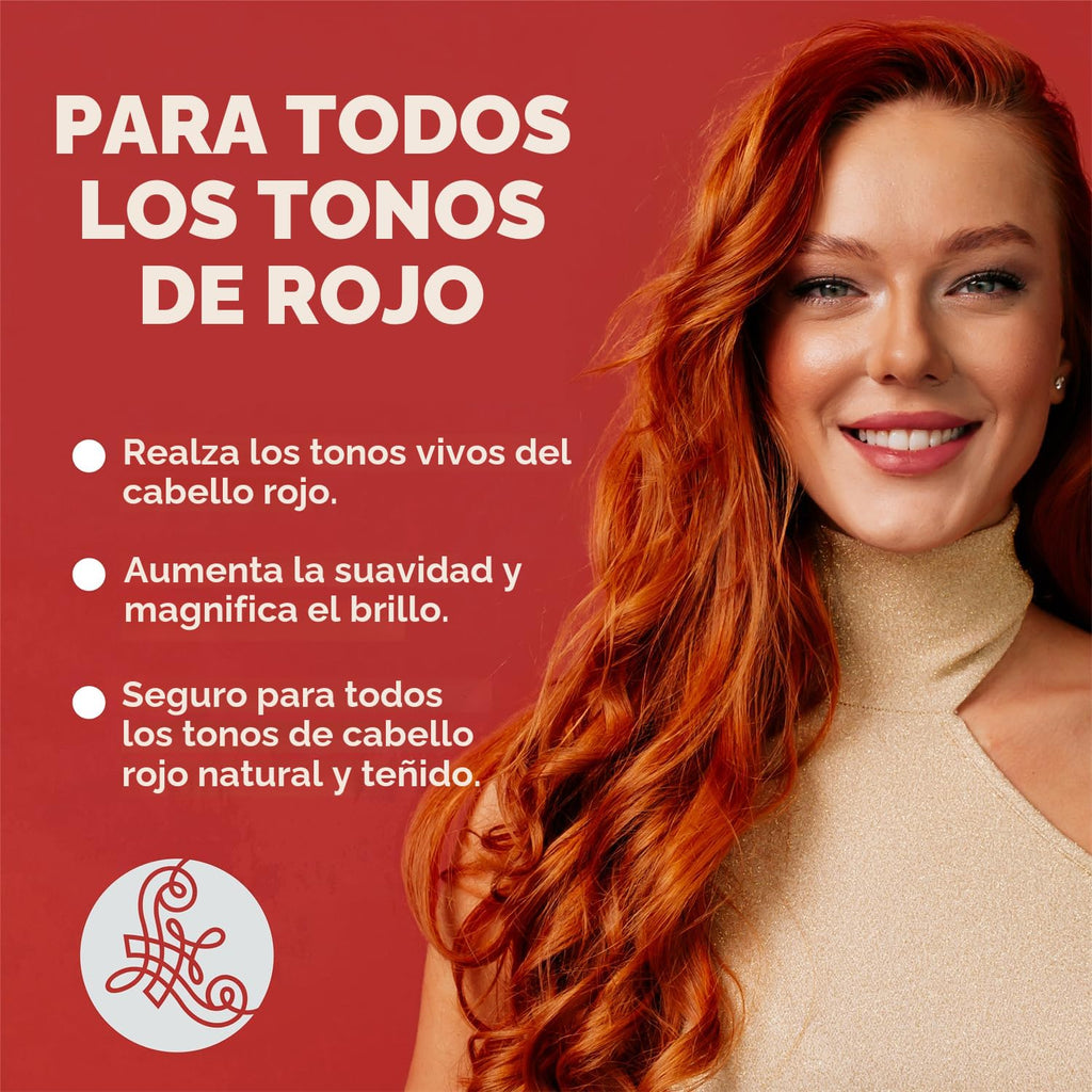 Luseta Champú Iluminador Color Rojo 16.9oz | Champú para cabello ro...