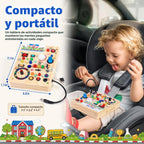 Tablero de actividades con interruptores de luz LED, juguetes Monte...