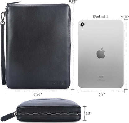 Polare - Organizador de cables de viaje de cuero de grano completo,...