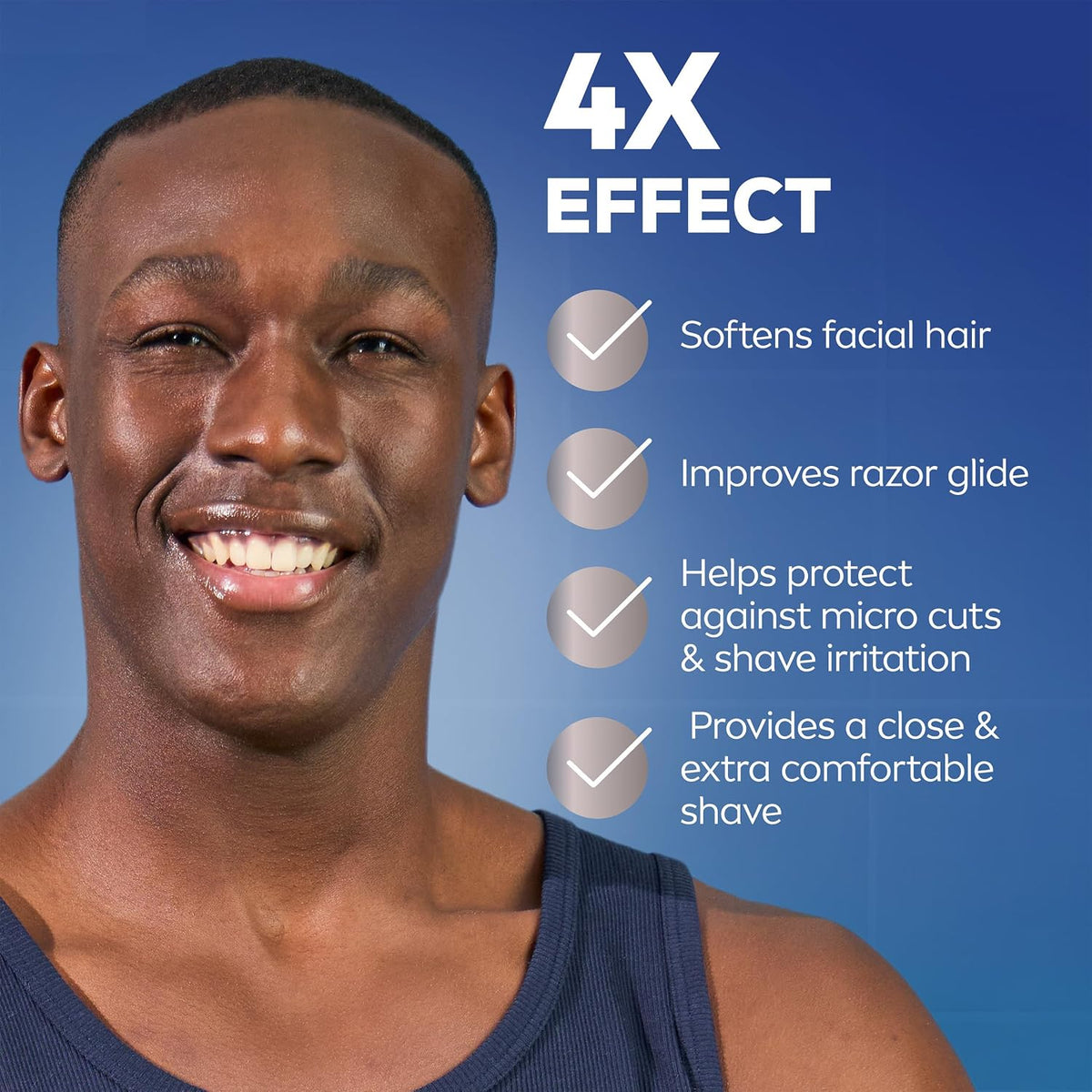 NIVEA MEN Gel de afeitado de máxima hidratación para hombres, paque...