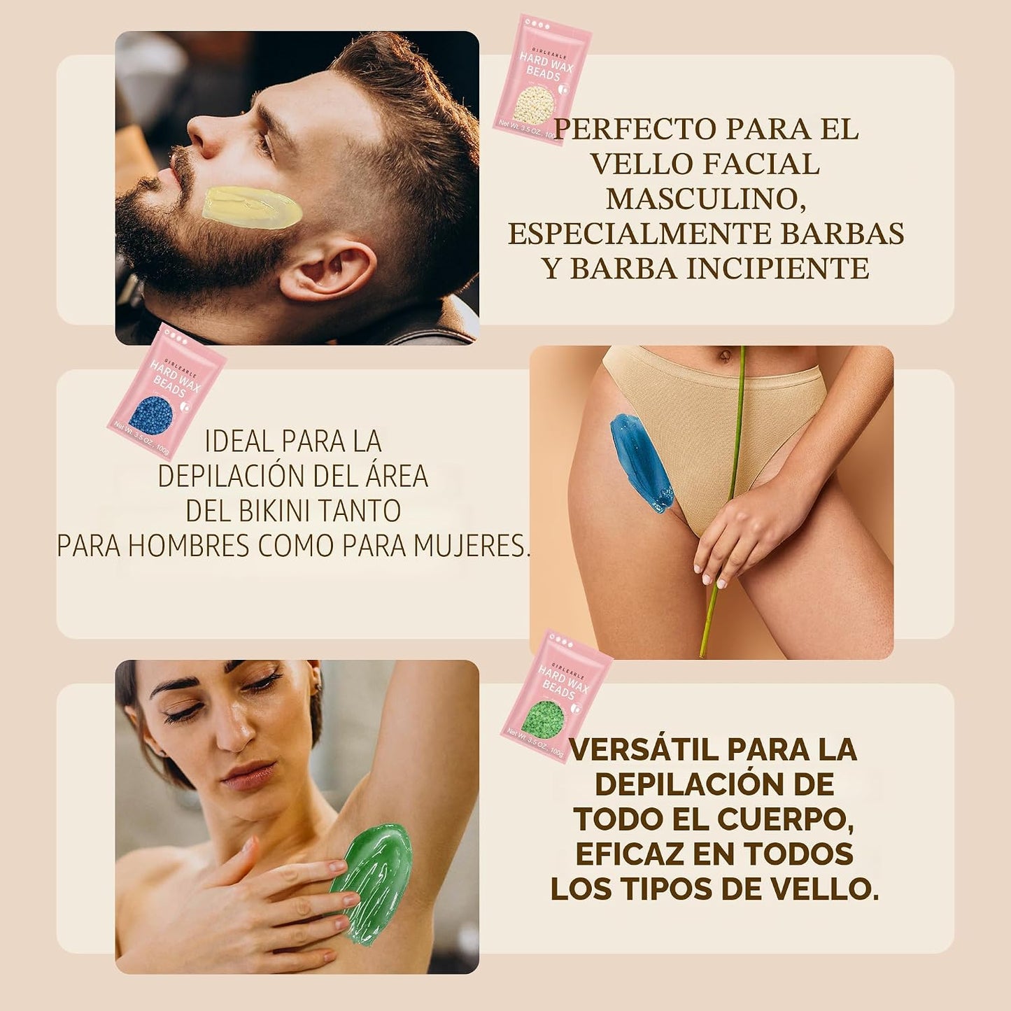 GIRLEARLE Kit de cera digital premium para mujeres y hombres, calen...