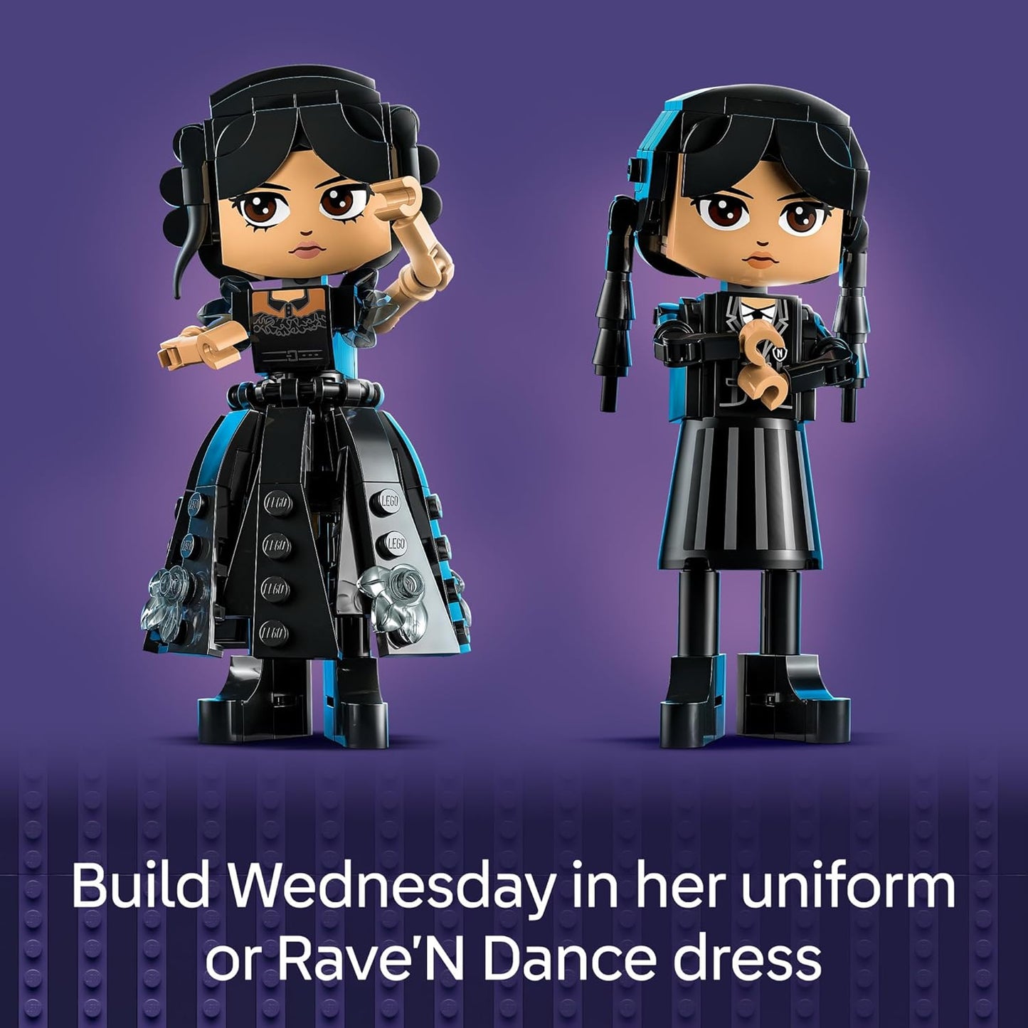 LEGO Figura Wednesday Addams, juguete de construcción para niños, niñas y niños, a partir de 10 años, muñeca coleccionable de Wednesday Addams con exhibición para fanáticos, idea de regalo para