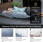 MOON PARK-Almohadas de embarazo y maternidad de cuerpo completo par...