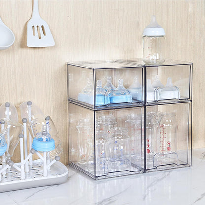 Vtopmart - Cajones de almacenamiento apilables transparentes de 7.6...