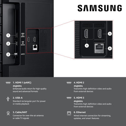 Samsung Smart TV Crystal UHD U8000F 4K de 85 pulgadas (modelo 2025)...