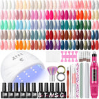 COSCELIA Kit de esmalte de uñas en gel de 53 piezas con luz UV y ki...