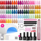 Beetles - Kit de esmalte de uñas de gel con luz UV, 80 unidades, 55...