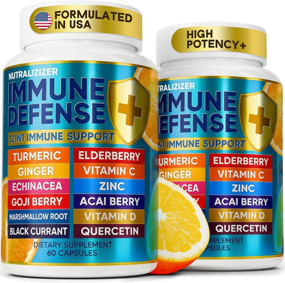 12 en 1 Vitaminas de Defensa Inmune - Suplemento de Apoyo Inmunológ...