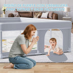 XVISHX Corralito para bebés con paspartú, 74 x 50 pulgadas, corrali...