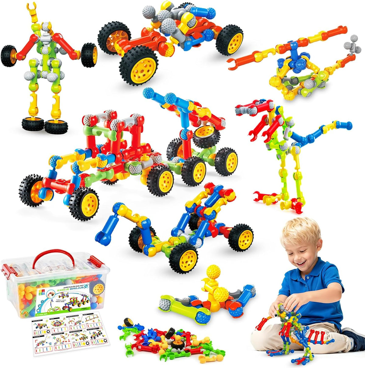 Huaker Juguetes de construcción STEM para niños y niñas de 3, 4, 5,...