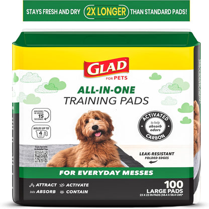 Glad para Mascotas Almohadillas de Carbón Negro para Cachorros, Alm...
