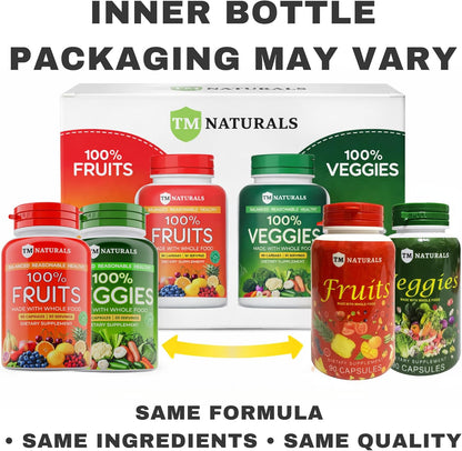 TM NATURALS Suplemento Superfood Frutas y Vegetales - con Aloe Vera...