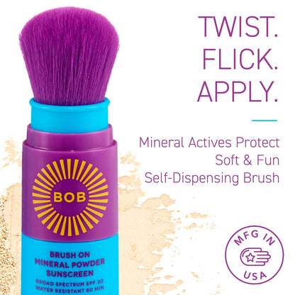 BOB KIDS - Paquete doble de protección solar SPF 30 en polvo minera...