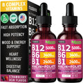 NUSAVA Vitamina B12 5000mcg con gotas líquidas B6 y B1, Acai de fre...
