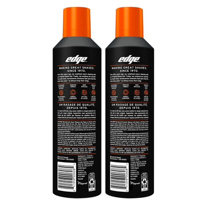 Edge Gel de Afeitar para Hombres, 9.5 oz, Paquete de 2 Gel de Afeitar para Hombres con Aloe, Crema de Afeitar para Hombres para Piel Sensible - Hidrata, Protege y Calma