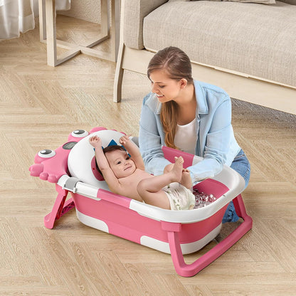 Bañera plegable para recién nacidos a niños pequeños con monitor de...