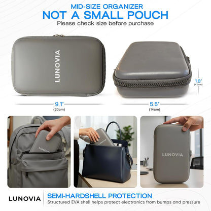 Lunovia Hard Shell Tech Organizer - Funda protectora de viaje para...