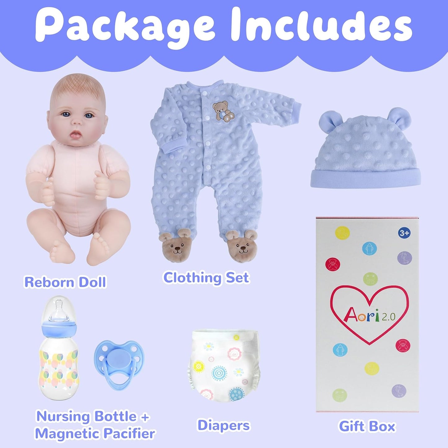 Aori 2.0 Muñecas Reborn de Bebé Realistas - Muñeca de Bebé Realista...