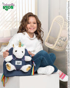 Mochila para niños pequeños Naturally KIDS con. Peluche Unicornio B...