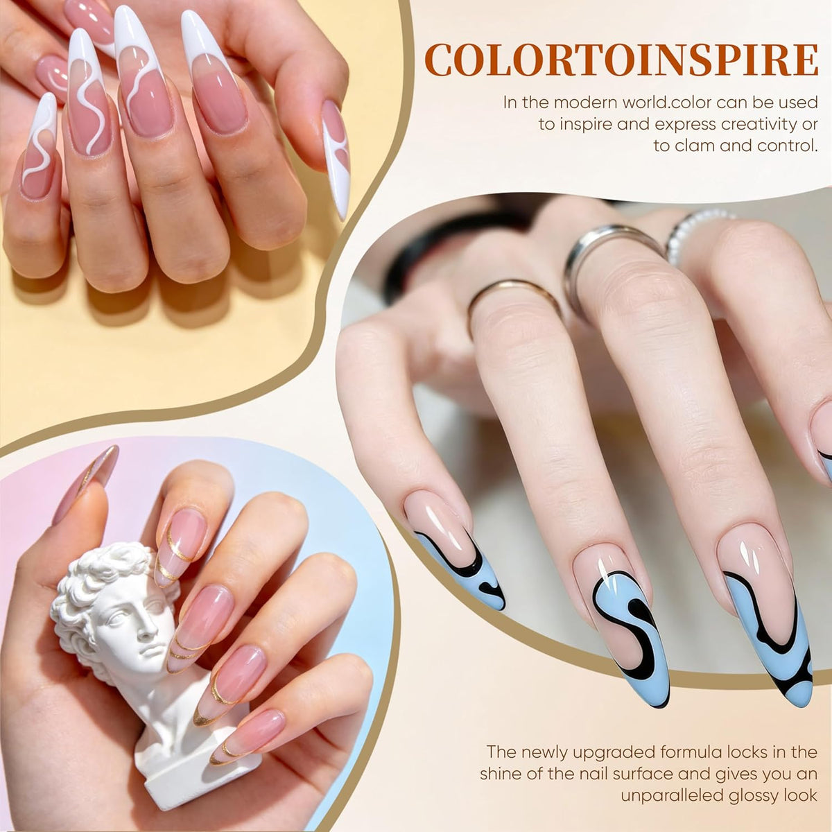 Kit de esmalte de uñas con luz UV, kit de iniciación de esmalte de...