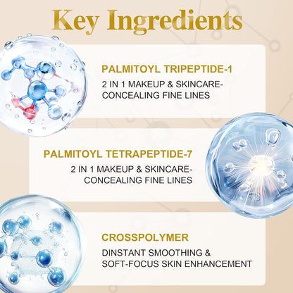 Imprimación instantánea borrosa y reafirmante para la cara antes del maquillaje, tensador de perfección, suaviza visiblemente el aspecto de líneas finas, arrugas y poros - Asegura el