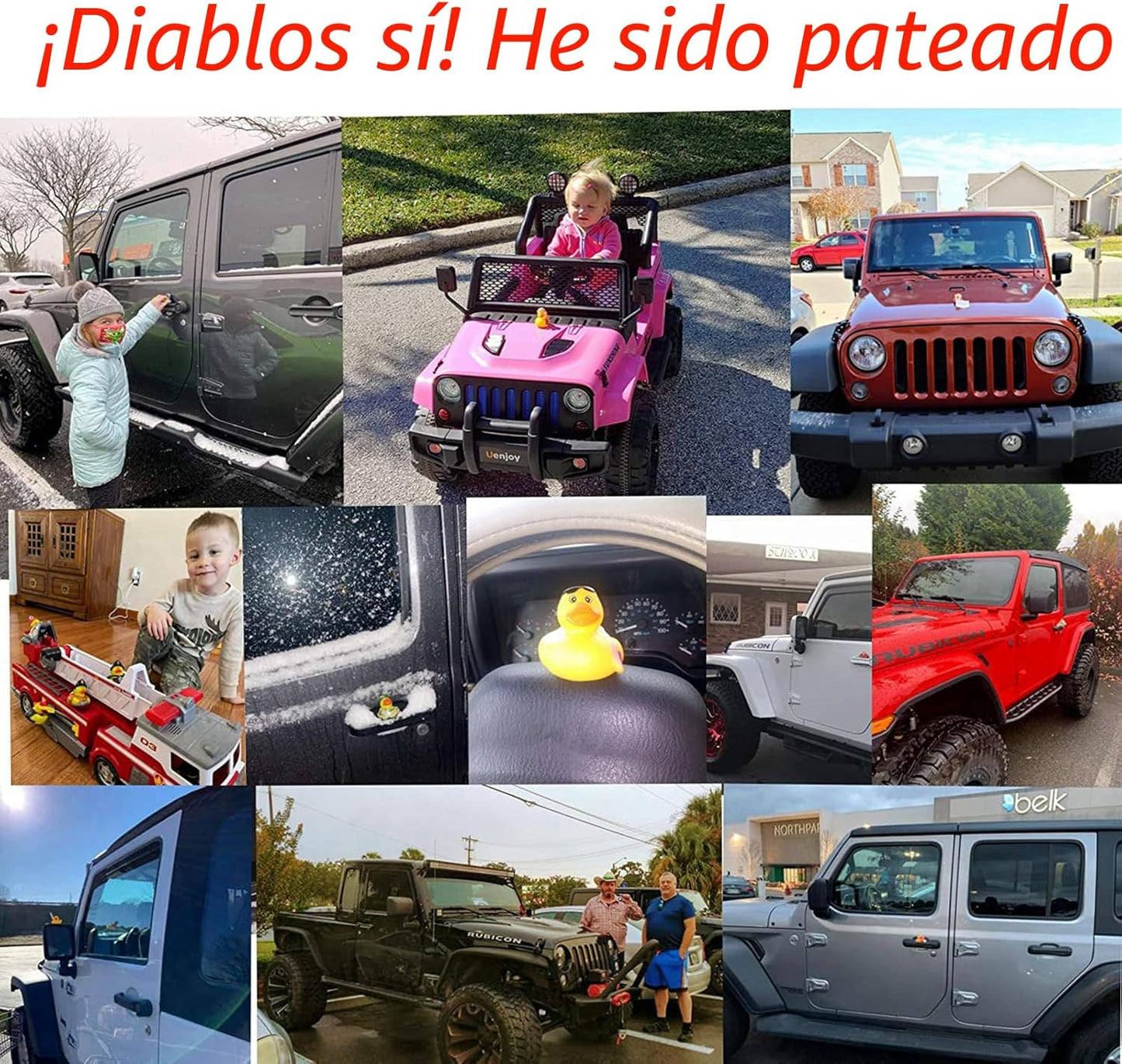 XY-WQ Paquete de 200 patos de goma para Jeeps Ducking, pato flotant...