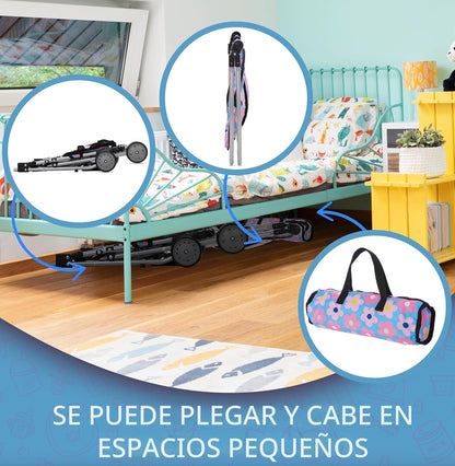 Juego de cochecito para muñeca bebé y columpio, juego de guardería,...