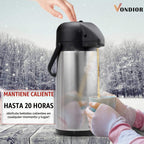 Jarra de café Airpot de 85 onzas (2.5L) con bomba, dispensador de c...