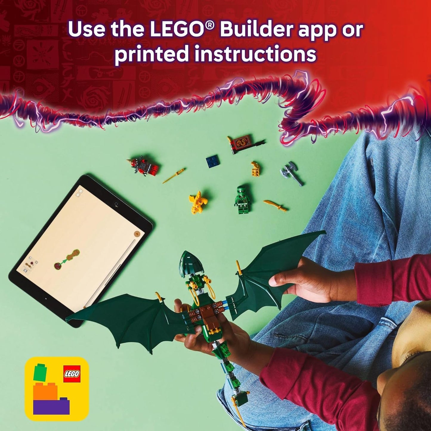 LEGO NINJAGO Juguete de Dragón del Bosque Verde de Lloyd - Juguete de Construcción de Juego Imaginativo para Niños y Niñas, Edades 6+ - Regalo de Cumpleaños para Niños - Figura de Dragón con 2