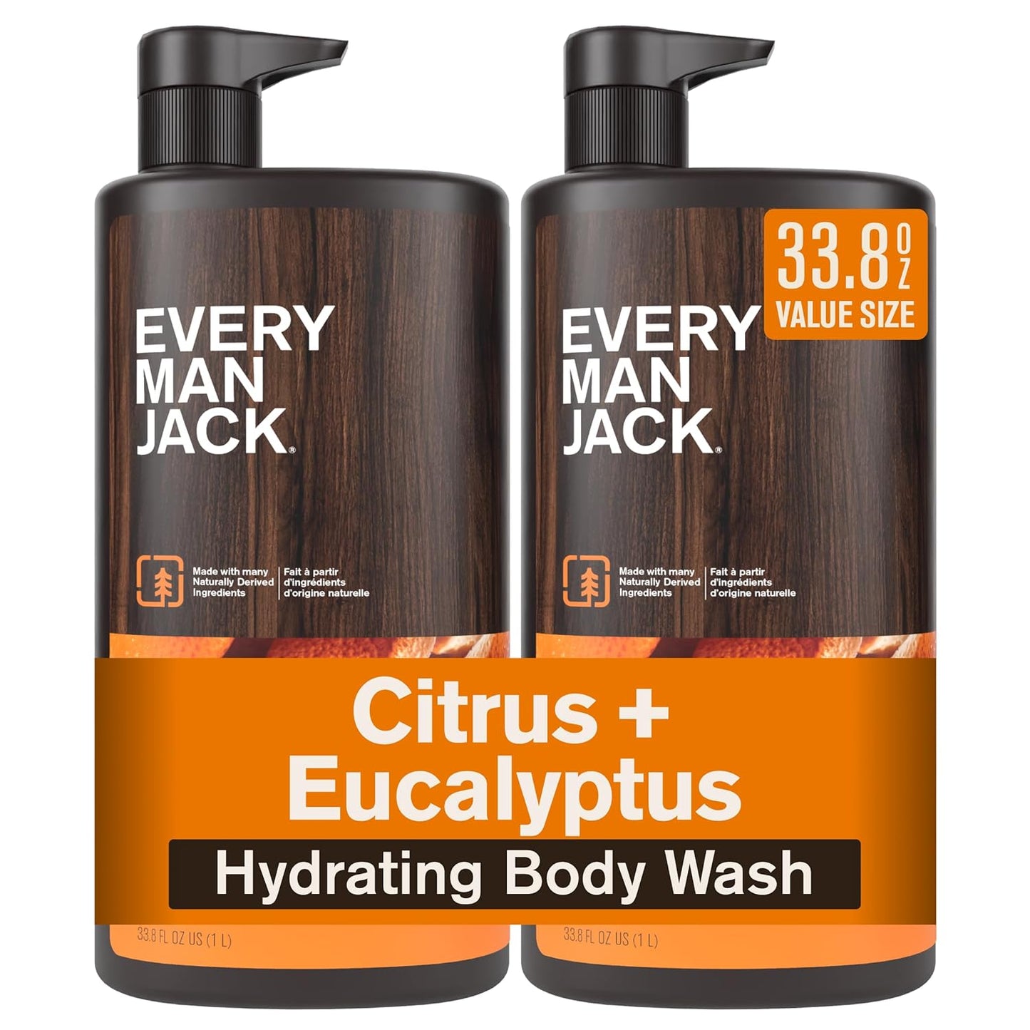Every Man Jack Citrus + Eucalyptus Gel de baño para hombre para tod...