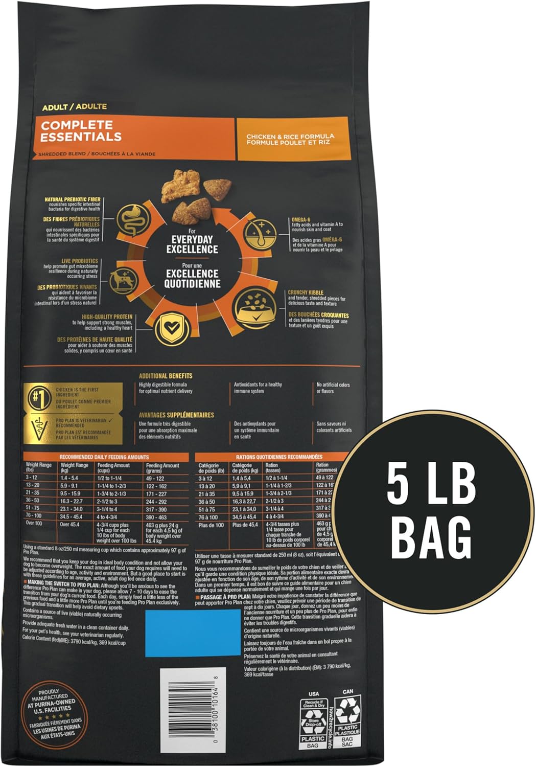 Purina Pro Plan Complete Essentials - Alimento seco para perros con...
