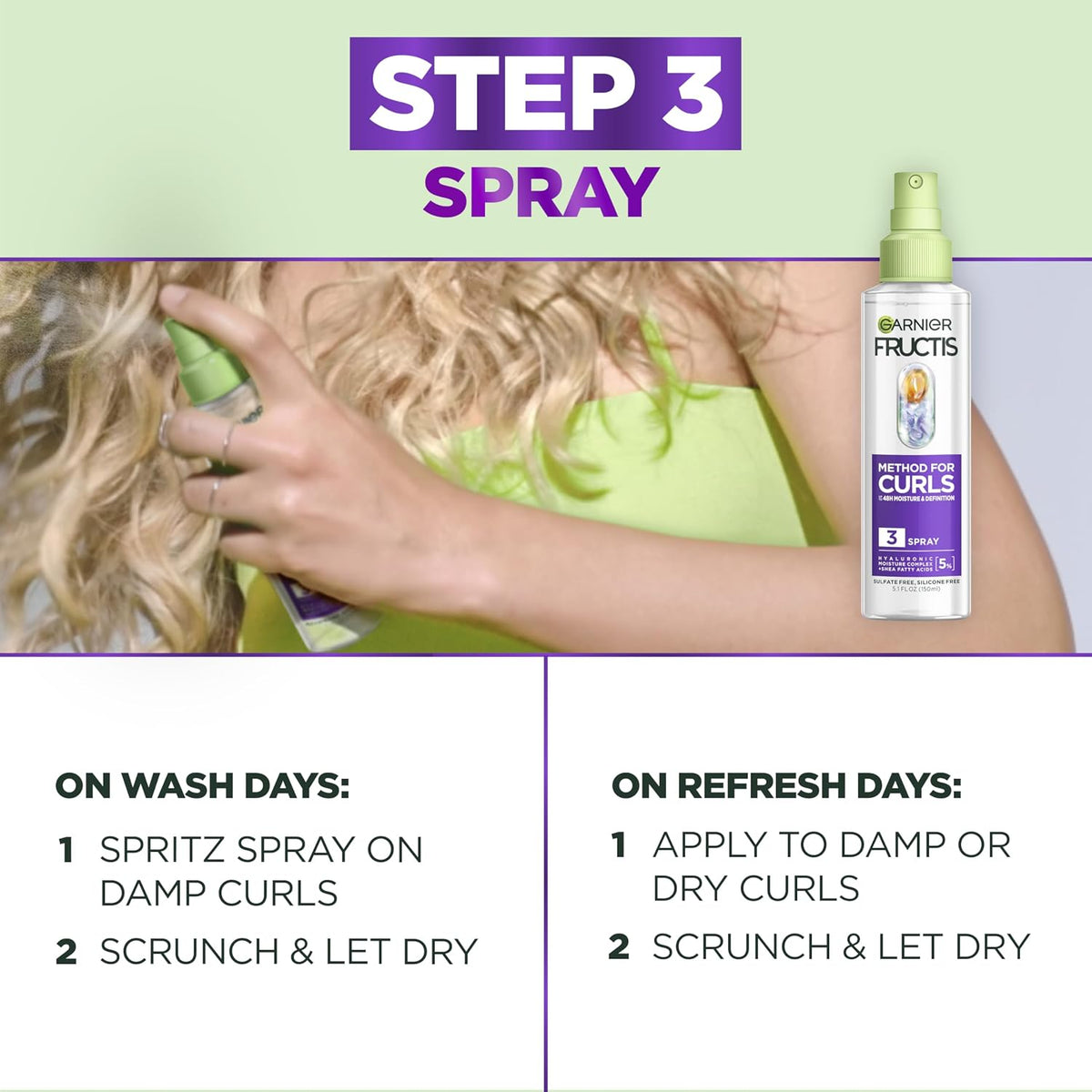 Garnier Fructis Método para Rizos Productos para Cabello Rizado, Ch...