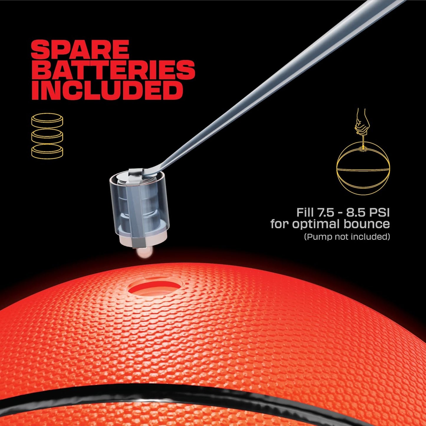 Balón de Baloncesto Iluminado - Resplandeciente en la Oscuridad - Accesorios de Equipo Deportivo Regalos para Niños de 8-15+ Años - Ideas de Regalo de Cumpleaños para Adolescentes