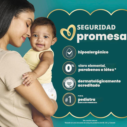 Pañales Pampers Swaddlers, talla 5 (9-17 kg), 132 unidades, absorbe...