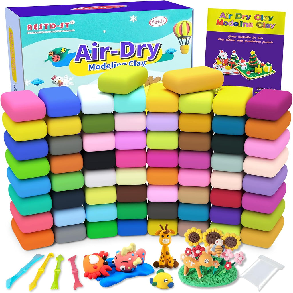 Aestd-ST Arcilla seca al aire 66 colores, arcilla para modelar para...