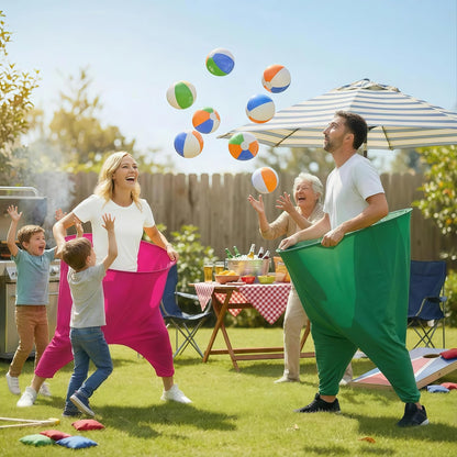 Juego de 22 piezas de pantalones de abuela para patio, juegos de Pascua, divertido juego de lanzamiento para adultos, incluye 2 bragas gigantes, 18 bolas inflables y 2 bombas, perfecto para formar