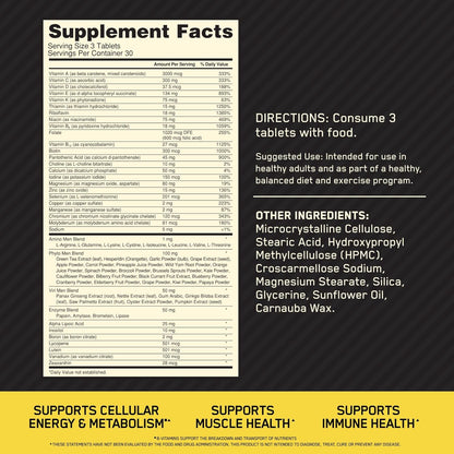 Optimum Nutrition Opti-Men, Vitamina C, Zinc y Vitamina D, E, B12 p...