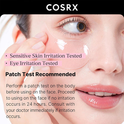 COSRX Parche para ojos de hidrogel de colágeno con péptidos rosados...