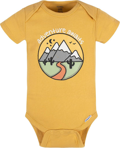 Gerber Mamelucos Bodies unisex de manga corta para bebé, paquete de 8